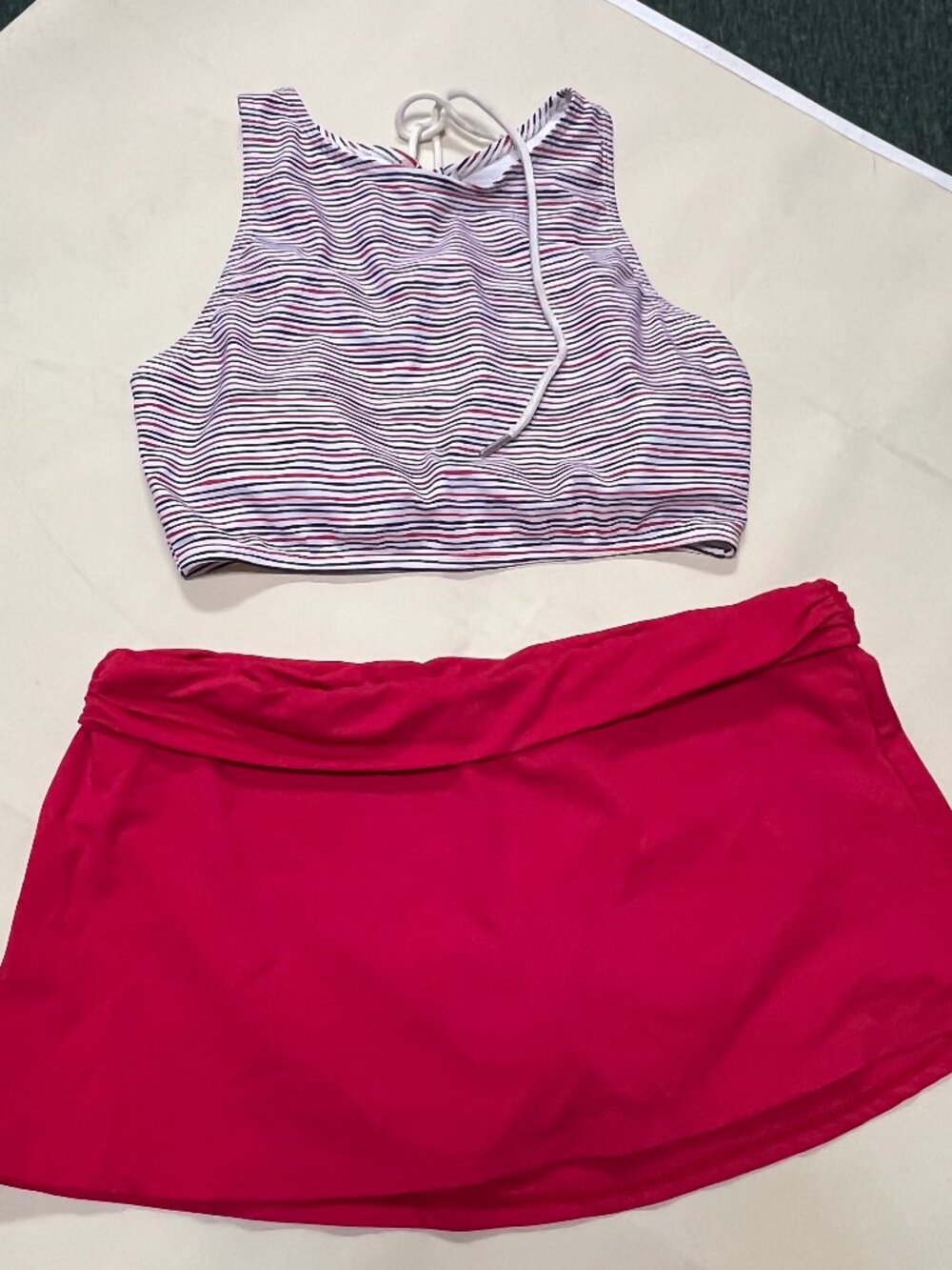 women Bikini set red white & blue M, swimming set please read description